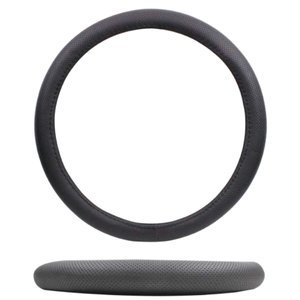 FUNDA PARA VOLANTE DE PIEL CHICA DE 36 CM CON PUNTOS GRIS