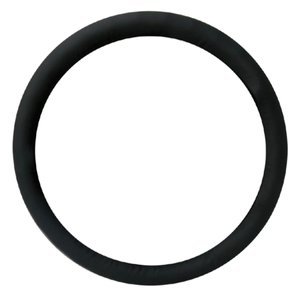 FUNDA PARA VOLANTE DE PIEL CHICA DE 36 CM CON DEDOS MARCADOS NEGRO.
