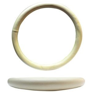 FUNDA PARA VOLANTE DE PIEL CHICA DE 36 CM LISA BEIGE.