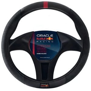 FUNDA PARA VOLANTE RED BULL MEDIANA NEGRA CON ROJO