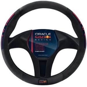 FUNDA PARA VOLANTE RED BULL MEDIANA NEGRA CON ROJO POWER BAR