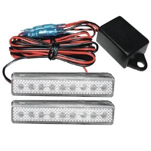 ESTROBO DE 9 LEDS DOBLE CON PROBADOR AZUL.