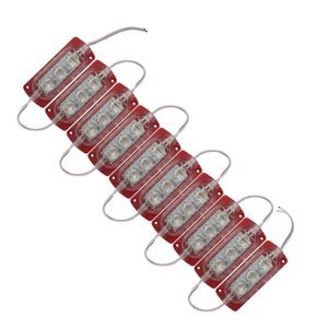 TIRA TIPO CHIP CON 3 LEDS 3528 ROJO