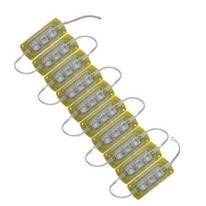 TIRA TIPO CHIP CON 3 LEDS 3528 AMARILLO