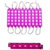 TIRA TIPO CHIP CON 5 LED TIPO ENCAPSULADO ROSA.