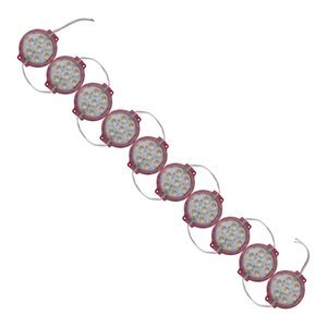 TIRA TIPO CHIP REDONDO CON 7 LEDS  ROJO
