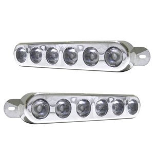 ESTROBO CON 6 LEDS DE 1W CADA UNO Y 2 FUNCIONES BLANCO (PAR).