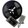 ROLLO DE 5M LED 5050 RGB 30 LEDS/M C/CONTROL FONDO NEGRO