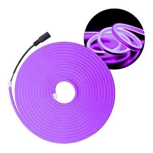 MANGUERA DE LED FLEXIBLE COLOR MORADA CON 4 ADAPTADORES, 5 METROs
