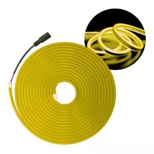 MANGUERA DE LED FLEXIBLE COLOR AMARILLO CON 4 ADAPTADORES, 5 METROs