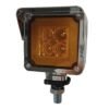 PLAFÓN CUADRADO 4 LEDS C/ OJO DE ANGEL TIPO GEL DOBLE CARA AMBAR/ROJO. DERECHA (ALTA, BAJA Y ESTROBO
