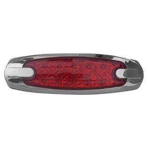 PLAFON OVALADO 10 LEDS PLANO C/ ESTROBO ROJO
