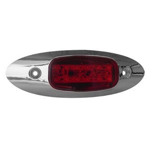 PLAFON OVALADO 12 LEDS C/ESTROBO ROJO