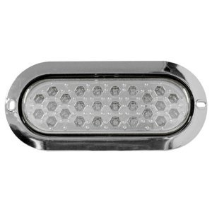 PLAFÓN OVALADO CON 26 LEDS CON ESTROBO BLANCO.