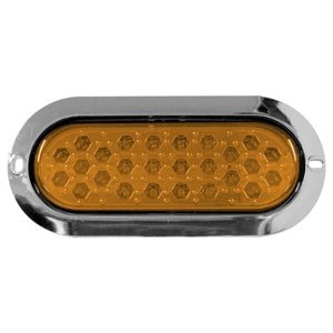 PLAFÓN OVALADO CON 26 LEDS CON ESTROBO ÁMBAR.