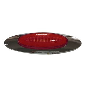 PLAFÓN OVALADO CON 3 LEDS CON OJO DE ANGEL TIPO GEL, COLOR ROJO. (ALTA, BAJA Y ESTROBO)