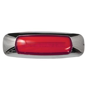 PLAFÓN OVAL UNIV PARA CAMIÓN CON 4 LEDS, OJO DE ANGEL TIPO GEL Y FUNCIONES, COLOR ROJ (ALT,BAJ Y ES)