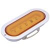 PLAFÓN OVALADO C/5 LEDS, OJO DE ANGEL TIPO GEL Y 4 FUNCIONES, ÁMBAR