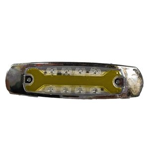 PLAFON OVALADO REDONDO 8 LEDS  12/24 C/ FUNCIONES AMBAR 16.2 X 4.5 CMS