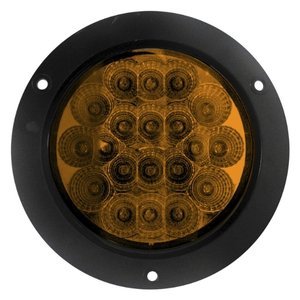 PLAFÓN REDONDO CON 20 LEDS Y BISEL NEGRO ROJO ÁMBAR.