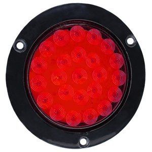 PLAFÓN REDONDO C/24 LEDS C/FUNC ABRIR/CERRAR, ALTA, BAJA Y ESTROBO, ROJO