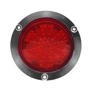 PLAFÓN REDONDO PARA CAMIÓN CON 4 FUNCIONES DE 66 LEDS ROJO.