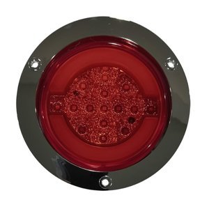 PLAFÓN REDONDO C/15 LED, OJO DE ANGEL TIPO GEL Y FUNCIONES, ROJO (ALTA, BAJA, ESTR