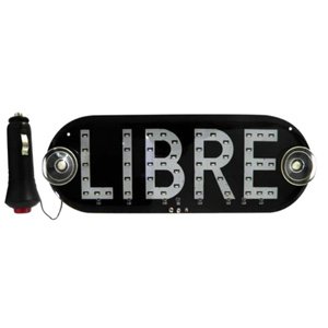 LETRERO P/TAXI LIBRE CON LED ROJO