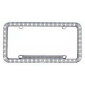 PORTA PLACA DE LED CON 3 FUNCIONES MUTLTICOLOR BLANCO