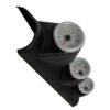 MARCADOR DE POSTE TRIPLE C/ LUZ AZUL 45 CM NEGRO