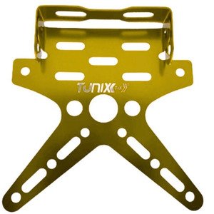 PORTA PLACA DE  METALICO DE 16C18CM PARA MOTO DORADO