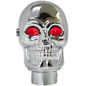 PERILLA CROMO DE CALAVERA S/LUZ OJOS ROJOS