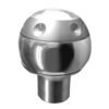 PERILLA UNIVERSAL CROMO CON PLATA LINEA DE LUJO CROMADA