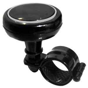 PERILLA PARA VOLANTE NEGRA / CON ORILLAS DE COLORES NEGRO CON BLANCO.