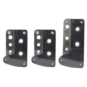 CUBREPEDAL DE ALUMINIO CON ORIFICIOS PARA AUTOMÓVIL ESTÁNDAR CARBÓN.