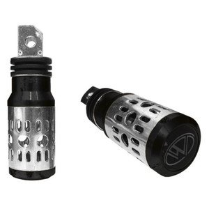 PEDAL PARA MOTO ALUMINIO PERFORADO NEGRO