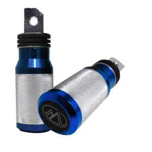 PED-M18B PEDAL PARA MOTO ALUMINIO LISO AZUL