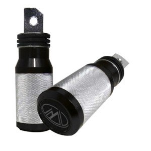 PEDAL PARA MOTO ALUMINIO LISO NEGRO