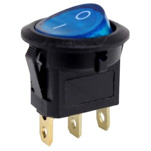 SWITCH TECLA REDONDA C/LUZ ON OFF AZUL