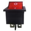 SWITCH TECLA SEMI CUADRADO GDE. DE 2.5x3 cm ROJO.