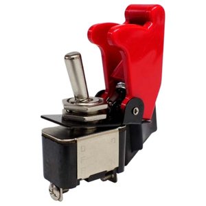 SWITCH AUTOMOTRIZ 1 PASO TAPA ROJA.