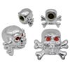 TAPON DE VALVULA CALAVERA 4 PZAS. CROMADO