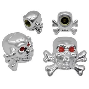 TAPON DE VALVULA CALAVERA 4 PZAS. CROMADO