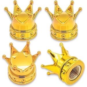 TA-VACRG TAPON DE VALVULA CORONA 4 PZAS. DORADO