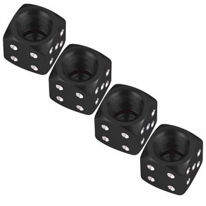 TAPON DE VALVULA DADO GRANDE 4 PZAS. NEGRO