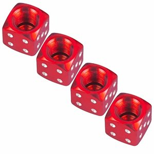 TAPON DE VALVULA DADO GRANDE 4 PZAS. ROJO