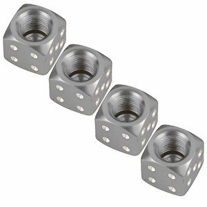 TAPON DE VALVULA DADO 4 PZAS. PLATA