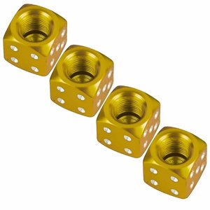 TAPON DE VALVULA DADO 4 PZAS. AMARILLO