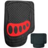 TAPETE GRUESO 4 PCS HUELLA NEGRO / ROJO