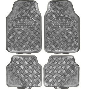 TAPETE CROMADO ECONOMICO 4 PZAS GRIS